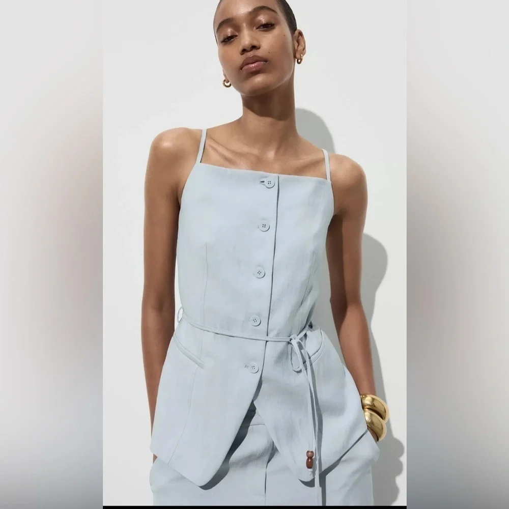 🔥🔥zara Beaded belt vest - Picture 2 of 7